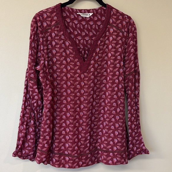 Mountain Khakis Women’s Harvest Shirt Fair Trade | medium | port print | EUC - Picture 2 of 9